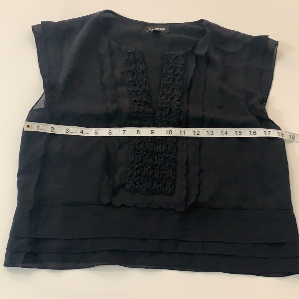 Black silk top *BEBE* - Picture 5 of 6